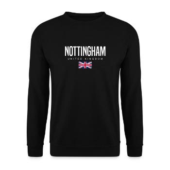 Nottingham England Großbritannien - Unisex Pullover - Schwarz - Vorne - Alina (178cm) & Michal (187cm)