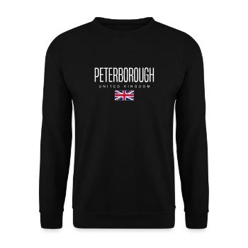 Peterborough, England, United Kingdom - Unisex Sweatshirt - black - Front - Alina (178cm) & Michal (187cm)