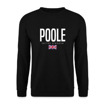 Poole England Großbritannien - Unisex Pullover - Schwarz - Vorne - Alina (178cm) & Michal (187cm)