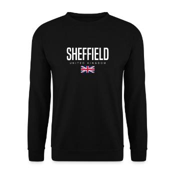 Sheffield England Großbritannien - Unisex Pullover - Schwarz - Vorne - Alina (178cm) & Michal (187cm)
