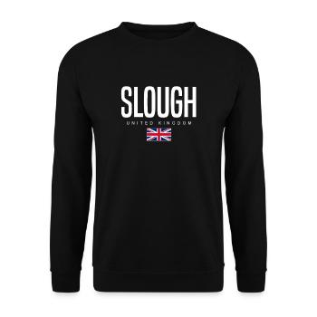 Slough, England, United Kingdom - Unisex Sweatshirt - black - Front - Alina (178cm) & Michal (187cm)