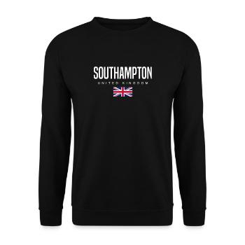 Southampton, England, United Kingdom - Unisex Sweatshirt - black - Front - Alina (178cm) & Michal (187cm)