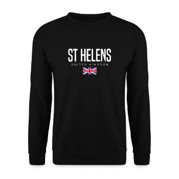 St. Helens, Angleterre, Royaume-Uni - Sweat-shirt Unisexe - noir - Devant - Alina (178cm) & Michal (187cm)
