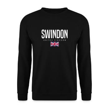 Swindon England Großbritannien - Unisex Pullover - Schwarz - Vorne - Alina (178cm) & Michal (187cm)