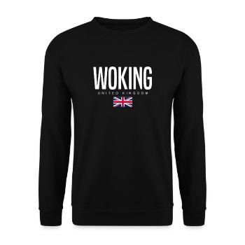 Woking, England, United Kingdom - Unisex Sweatshirt - black - Front - Alina (178cm) & Michal (187cm)