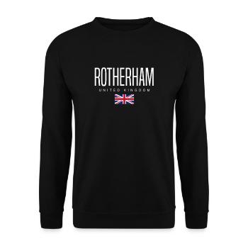 Rotherham, England, United Kingdom - Unisex Sweatshirt - black - Front - Alina (178cm) & Michal (187cm)