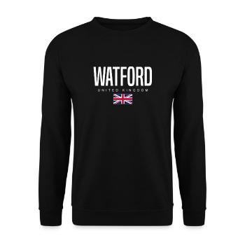 Watford England Großbritannien - Unisex Pullover - Schwarz - Vorne - Alina (178cm) & Michal (187cm)