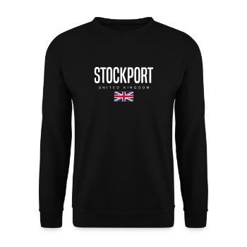 Stockport, England, United Kingdom - Unisex Sweatshirt - black - Front - Alina (178cm) & Michal (187cm)