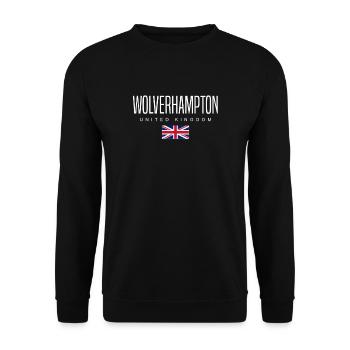 Wolverhampton, England, United Kingdom - Unisex Sweatshirt - black - Front - Alina (178cm) & Michal (187cm)