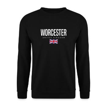 Worcester, England, United Kingdom - Unisex Sweatshirt - black - Front - Alina (178cm) & Michal (187cm)