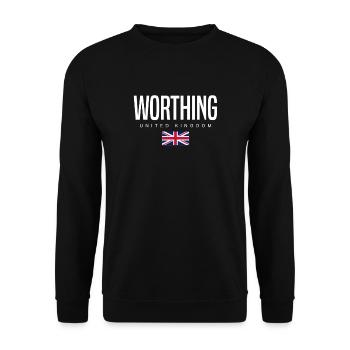 Worthing, England, United Kingdom - Unisex Sweatshirt - black - Front - Alina (178cm) & Michal (187cm)