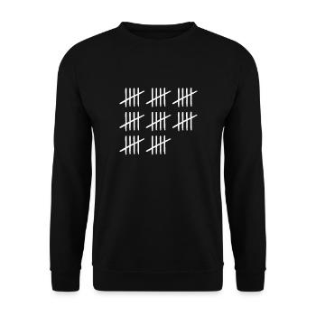 Zählmarken 40 Jahre alt 40. Geburtstag - Unisex Pullover - Schwarz - Vorne - Alina (178cm) & Michal (187cm)