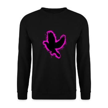 Silhouette silhouette pink and black outline - Unisex Sweatshirt - black - Front - Alina (178cm) & Michal (187cm)
