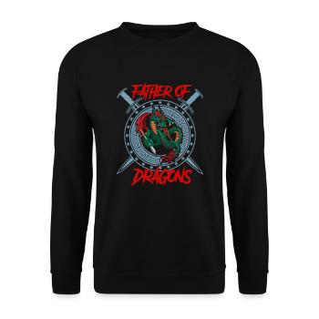 Father Of Dragons imaginative exciting exciting - Unisex Sweatshirt - black - Front - Alina (178cm) & Michal (187cm)