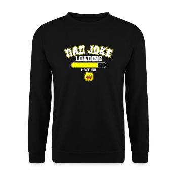 Dad Joke Shop Please Wait - Dad Joke Loading - Unisex Sweatshirt - black - Front - Alina (178cm) & Michal (187cm)