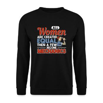 Mécanicien mécanicien - Sweat-shirt Unisexe - noir - Devant - Alina (178cm) & Michal (187cm)