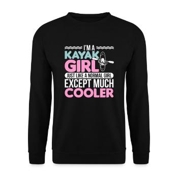 Kayak girl kayaking love paddle wife paddle - Unisex Sweatshirt - black - Front - Alina (178cm) & Michal (187cm)