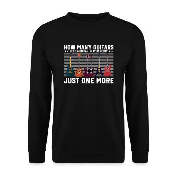 How many guitars Only another guitarist rock - Unisex Sweatshirt - black - Front - Alina (178cm) & Michal (187cm)