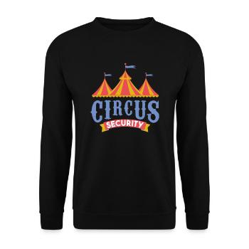 Circus Security Clown Carnival Costume Ringmaster - Unisex Sweatshirt - black - Front - Alina (178cm) & Michal (187cm)