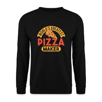 World's best pizza baker simmering pizzeria pizza - Unisex Sweatshirt - black - Front - Alina (178cm) & Michal (187cm)