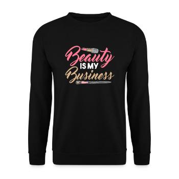 Beauté est mon entreprise esthéticienne - Sweat-shirt Unisexe - noir - Devant - Alina (178cm) & Michal (187cm)
