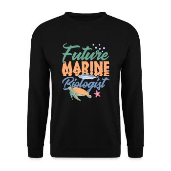 Futur biologiste marin Biologie marine Amour de la mer - Sweat-shirt Unisexe - noir - Devant - Alina (178cm) & Michal (187cm)