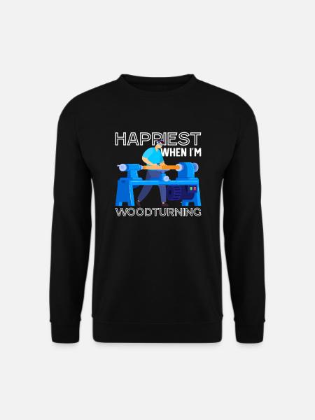 Holzarbeiter Holzarbeit Drechseln Holzbearbeitung - Unisex Pullover - Schwarz