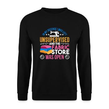 Funny Knitting Design Knitting Knitter Hobby - Unisex Sweatshirt - black - Front - Alina (178cm) & Michal (187cm)