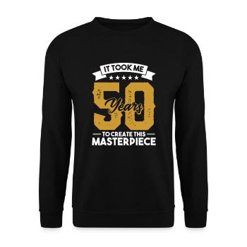 50 Years Birthday 50th Birthday 50 Years Old - Unisex Sweatshirt - black - Front - Alina (178cm) & Michal (187cm)