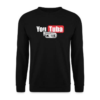 You Tuba joueur de tuba band orchestre musiciens - Sweat-shirt Unisexe - noir - Devant - Alina (178cm) & Michal (187cm)