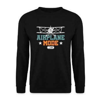 Avion Mode Pilote Aérien Avion - Sweat-shirt Unisexe - noir - Devant - Alina (178cm) & Michal (187cm)