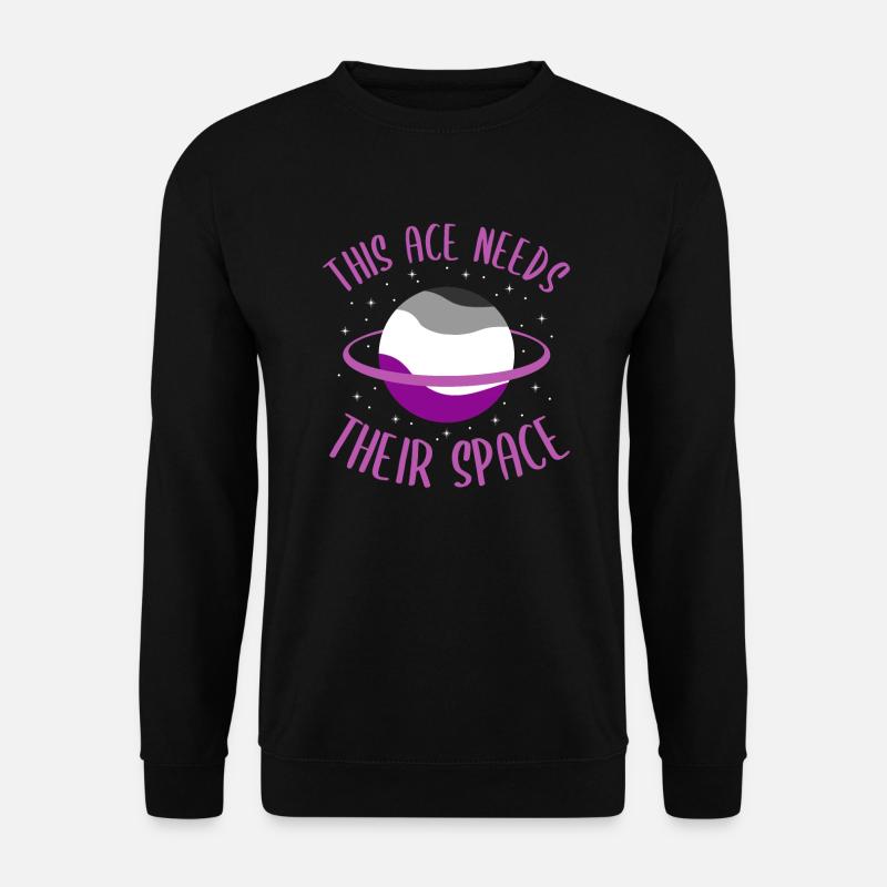 This ace needs her space asexual - Unisex Sweatshirt - black