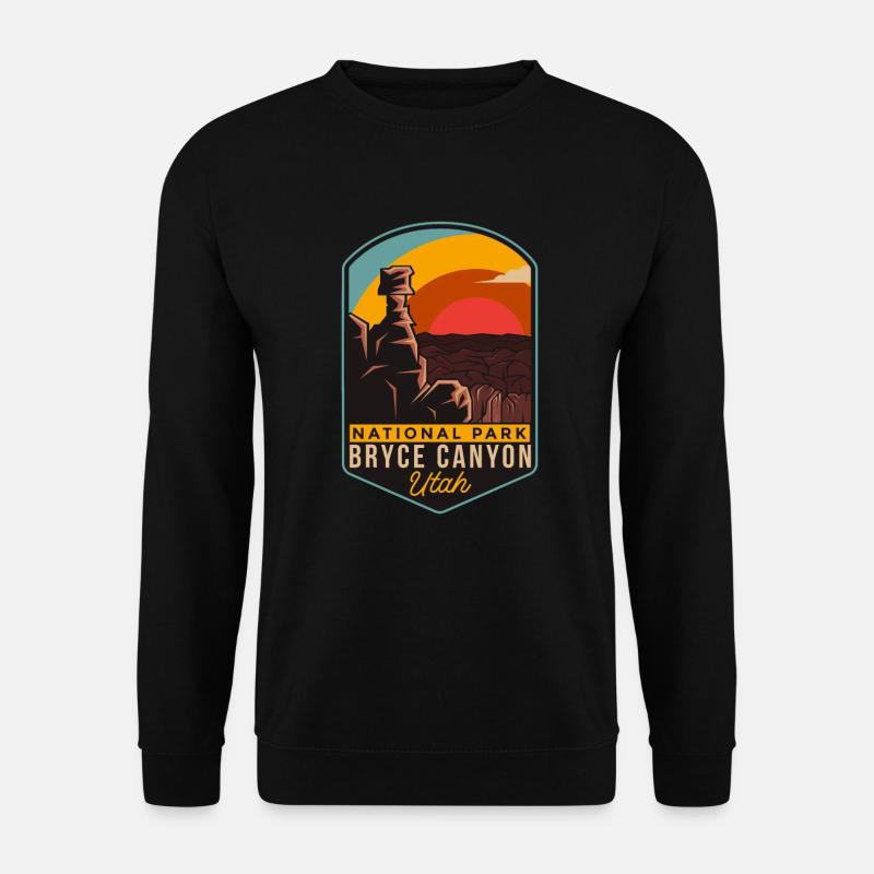 Bryce Canyon Park Utah Mountain Camping - Unisextröja - svart