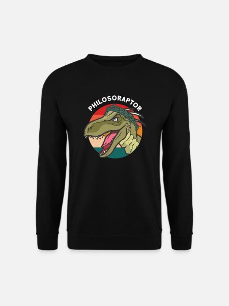 Philosoraptor Lustige Philosophie Dinosaurier Meme - Unisex Pullover - Schwarz