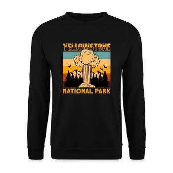 Yellowstone Park Camping Montana Ranch - Unisex Pullover - Schwarz - Vorne - Alina (178cm) & Michal (187cm)