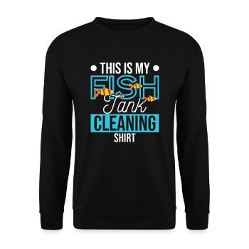 Mein Aquarium-Reinigungs-Shirt Aquarium-Liebhaber - Unisex Pullover - Schwarz - Vorne - Alina (178cm) & Michal (187cm)