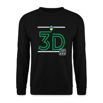 3D Printer Design | 3D Printing Love 3D Printing - Unisex Sweatshirt - black - Front - Alina (178cm) & Michal (187cm)