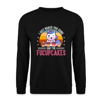 Cuisson licorne Shut The Fucupcakes - Sweat-shirt Unisexe - noir - Devant - Alina (178cm) & Michal (187cm)