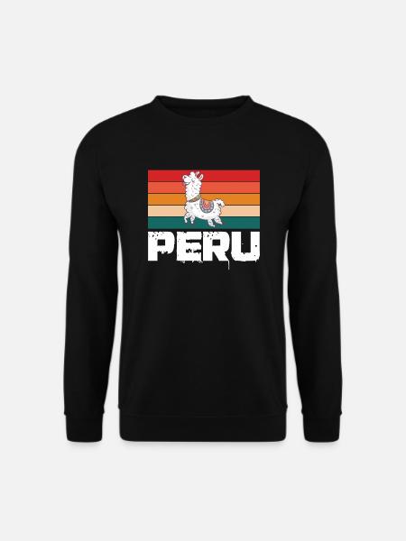Peru | Peruvian Lama Cusco Peru Lover - Unisex Sweatshirt - black