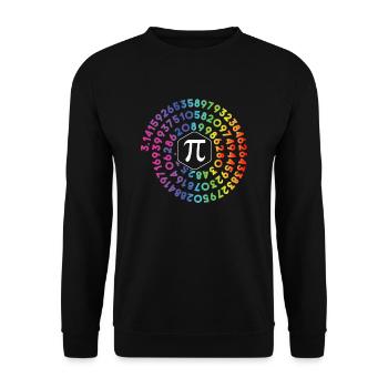 | en spirale Pi Happy Pi Day Shirt Pi Math 3.14 - Sweat-shirt Unisexe - noir - Devant - Alina (178cm) & Michal (187cm)