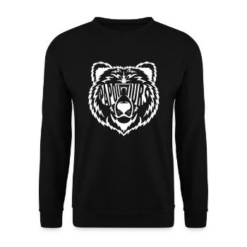 Papou Ours Anniversaire Meilleur Papa - Sweat-shirt Unisexe - noir - Devant - Alina (178cm) & Michal (187cm)