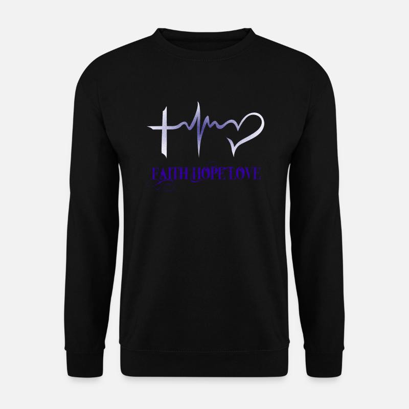 Faith Hope Love - Unisex Pullover - Schwarz