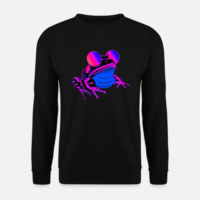 Crazy Synthfrog - Unisex Pullover - Schwarz