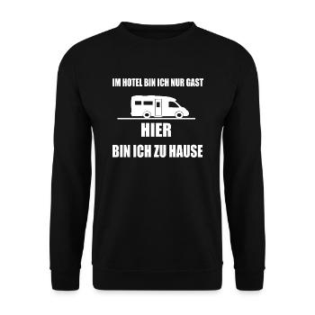 Camping - Unisex Pullover - Schwarz - Vorne - Alina (178cm) & Michal (187cm)