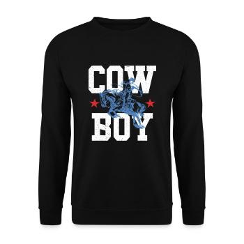 Cowboy - Unisex Sweatshirt - black - Front - Alina (178cm) & Michal (187cm)