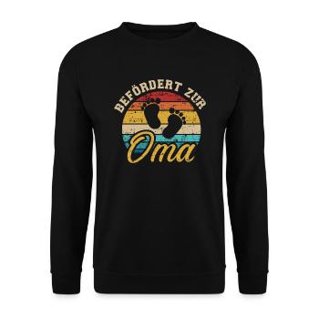 Oma - Unisex Pullover - Schwarz - Vorne - Alina (178cm) & Michal (187cm)