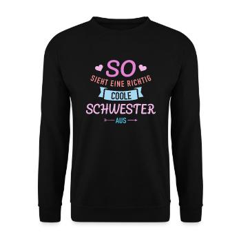 Sœur - Sweat-shirt Unisexe - noir - Devant - Alina (178cm) & Michal (187cm)