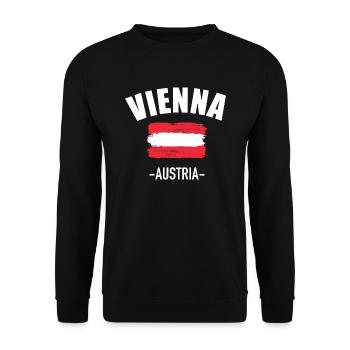 Vienna - Unisex Sweatshirt - black - Front - Alina (178cm) & Michal (187cm)