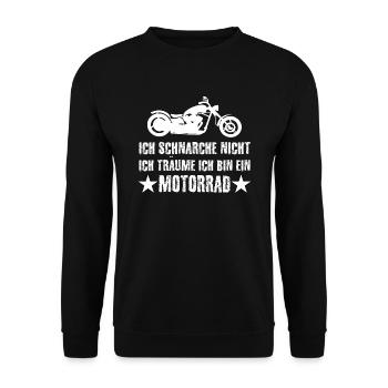 Motorrad - Unisex Pullover - Schwarz - Vorne - Alina (178cm) & Michal (187cm)
