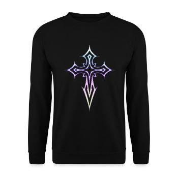 Goth Cross Y2K Emo Cross Gothic Aesthetic - Unisex Sweatshirt - black - Front - Alina (178cm) & Michal (187cm)